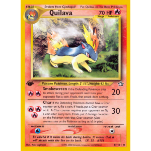 Quilava 47/111 Pokemon TCG Neo Neo Genesis