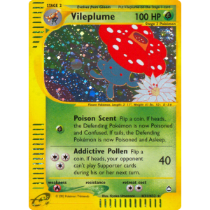 Rare Holo Vileplume H31/147 Pokemon TCG E-Card Aquapolis