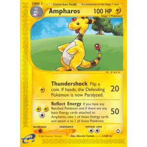 Ampharos 1/147 Pokemon TCG E-Card Aquapolis