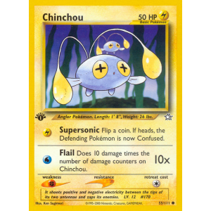 Chinchou 55/111 Pokemon TCG Neo Neo Genesis