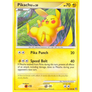 Pikachu 70/100 Pokemon TCG Diamond & Pearl Stormfront