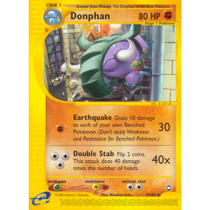 Donphan 7/147 Pokemon TCG E-Card Aquapolis