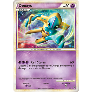 Rare Holo Deoxys SL1/95 Pokemon TCG HeartGold & SoulSilver Call of Legends