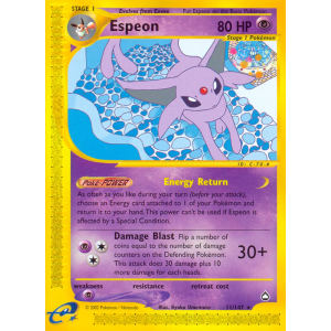 Espeon 11/147 Pokemon TCG E-Card Aquapolis