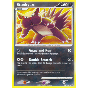 Stunky 76/100 Pokemon TCG Diamond & Pearl Stormfront