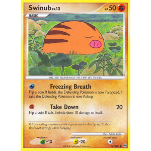 Swinub 77/100 Pokemon TCG Diamond & Pearl Stormfront