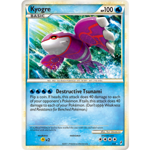 Rare Holo Kyogre SL6/95 Pokemon TCG HeartGold & SoulSilver Call of Legends