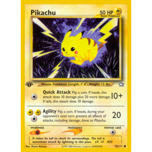 Pikachu 70/111 Pokemon TCG Neo Neo Genesis