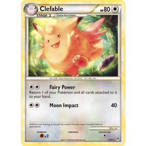 Rare Holo Clefable 1/95 Pokemon TCG HeartGold & SoulSilver Call of Legends