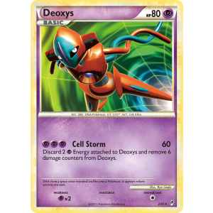 Rare Holo Deoxys 2/95 Pokemon TCG HeartGold & SoulSilver Call of Legends