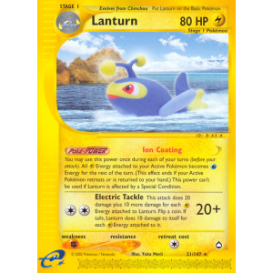 Lanturn 21/147 Pokemon TCG E-Card Aquapolis