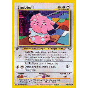 Snubbull 74/111 Pokemon TCG Neo Neo Genesis