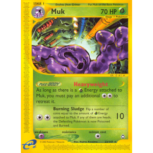 Muk 23/147 Pokemon TCG E-Card Aquapolis