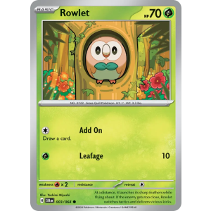 Rowlet 3/64 Pokemon TCG Scarlet & Violet Shrouded Fable