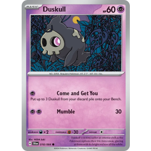 Duskull 18/64 Pokemon TCG Scarlet & Violet Shrouded Fable