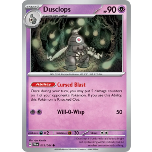 Dusclops 19/64 Pokemon TCG Scarlet & Violet Shrouded Fable