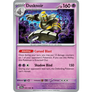 Dusknoir 20/64 Pokemon TCG Scarlet & Violet Shrouded Fable