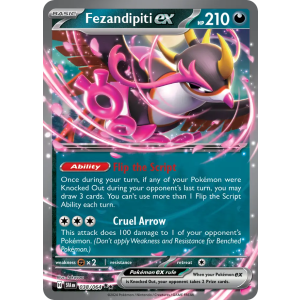 Double Rare Fezandipiti ex 38/64 Pokemon TCG Scarlet & Violet Shrouded Fable