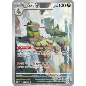 Illustration Rare Fraxure 77/64 Pokemon TCG Scarlet & Violet Shrouded Fable