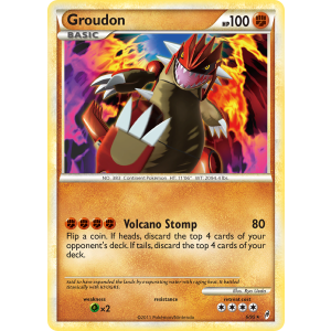 Rare Holo Groudon 6/95 Pokemon TCG HeartGold & SoulSilver Call of Legends