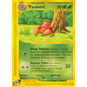 Parasect 27/147 Pokemon TCG E-Card Aquapolis