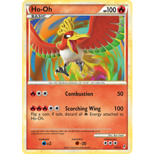 Rare Holo Ho-Oh 9/95 Pokemon TCG HeartGold & SoulSilver Call of Legends