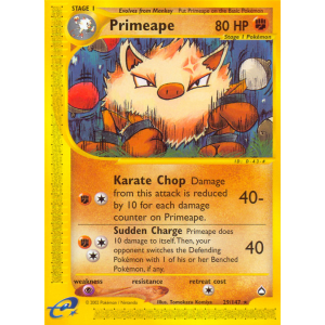 Primeape 29/147 Pokemon TCG E-Card Aquapolis