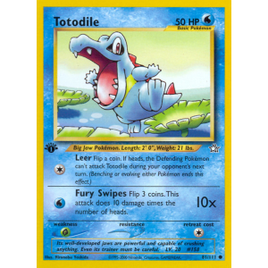 Totodile 81/111 Pokemon TCG Neo Neo Genesis