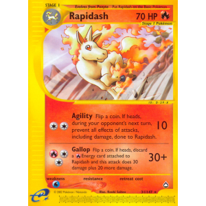 Rapidash 31/147 Pokemon TCG E-Card Aquapolis