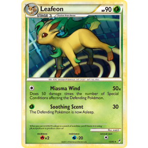 Rare Holo Leafeon 13/95 Pokemon TCG HeartGold & SoulSilver Call of Legends