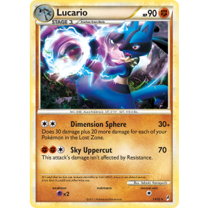 Rare Holo Lucario 14/95 Pokemon TCG HeartGold & SoulSilver Call of Legends