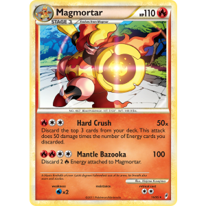 Rare Holo Magmortar 16/95 Pokemon TCG HeartGold & SoulSilver Call of Legends