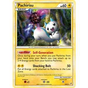 Rare Holo Pachirisu 18/95 Pokemon TCG HeartGold & SoulSilver Call of Legends