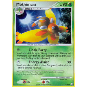 Rare Holo Mothim 6/99 Pokemon TCG Platinum Arceus