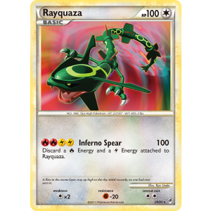 Rare Holo Rayquaza 20/95 Pokemon TCG HeartGold & SoulSilver Call of Legends