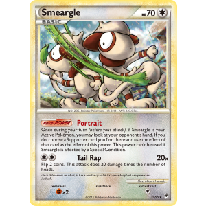 Rare Holo Smeargle 21/95 Pokemon TCG HeartGold & SoulSilver Call of Legends