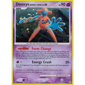 Rare Holo Deoxys Normal Forme 1/146 Pokemon TCG Diamond & Pearl Legends Awakened