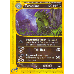 Tyranitar 40/147 Pokemon TCG E-Card Aquapolis