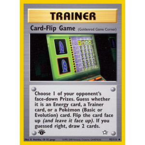 Card-Flip Game 92/111 Pokemon TCG Neo Neo Genesis