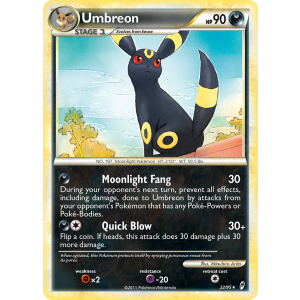 Rare Holo Umbreon 22/95 Pokemon TCG HeartGold & SoulSilver Call of Legends