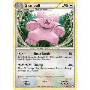 Granbull 26/95 Pokemon TCG HeartGold & SoulSilver Call of Legends