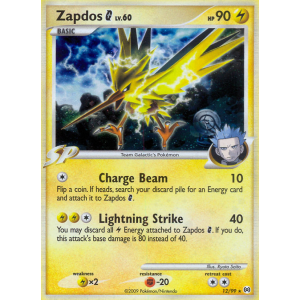 Rare Holo Zapdos G 12/99 Pokemon TCG Platinum Arceus