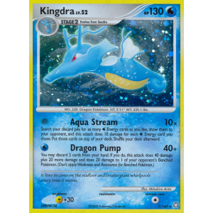 Rare Holo Kingdra 7/146 Pokemon TCG Diamond & Pearl Legends Awakened