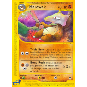 Marowak 54/147 Pokemon TCG E-Card Aquapolis