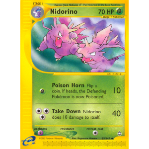 Nidorino 55/147 Pokemon TCG E-Card Aquapolis