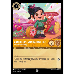 Vanellope von Schweetz - Sugar Rush Champ 6/204 Disney Lorcana TCG Shimmering Skies