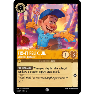 Fix-It Felix Jr. - Delighted Sightseer 17/204 Disney Lorcana TCG Shimmering Skies