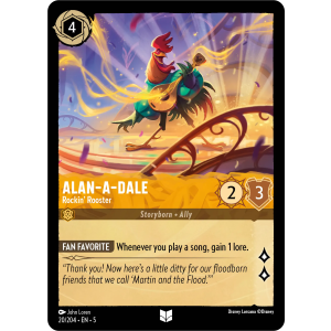 Alan-a-Dale - Rockin' Rooster 20/204 Disney Lorcana TCG Shimmering Skies