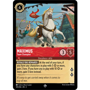 Super Rare Maximus - Team Champion 105/204 Disney Lorcana TCG Shimmering Skies