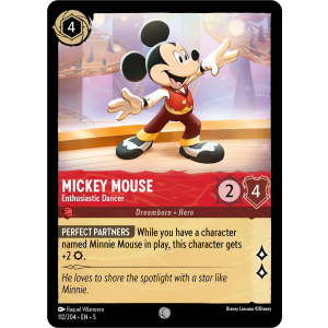 Mickey Mouse - Enthusiastic Dancer 112/204 Disney Lorcana TCG Shimmering Skies